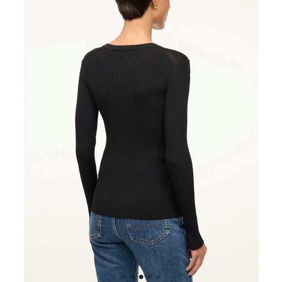 STAUD Cargo Knit Sweater - floral buttons size L - Picture 4 of 9